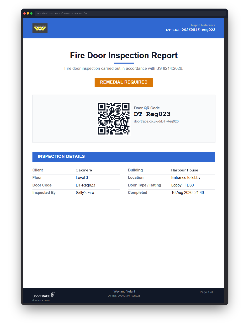 A downloaded report PDF