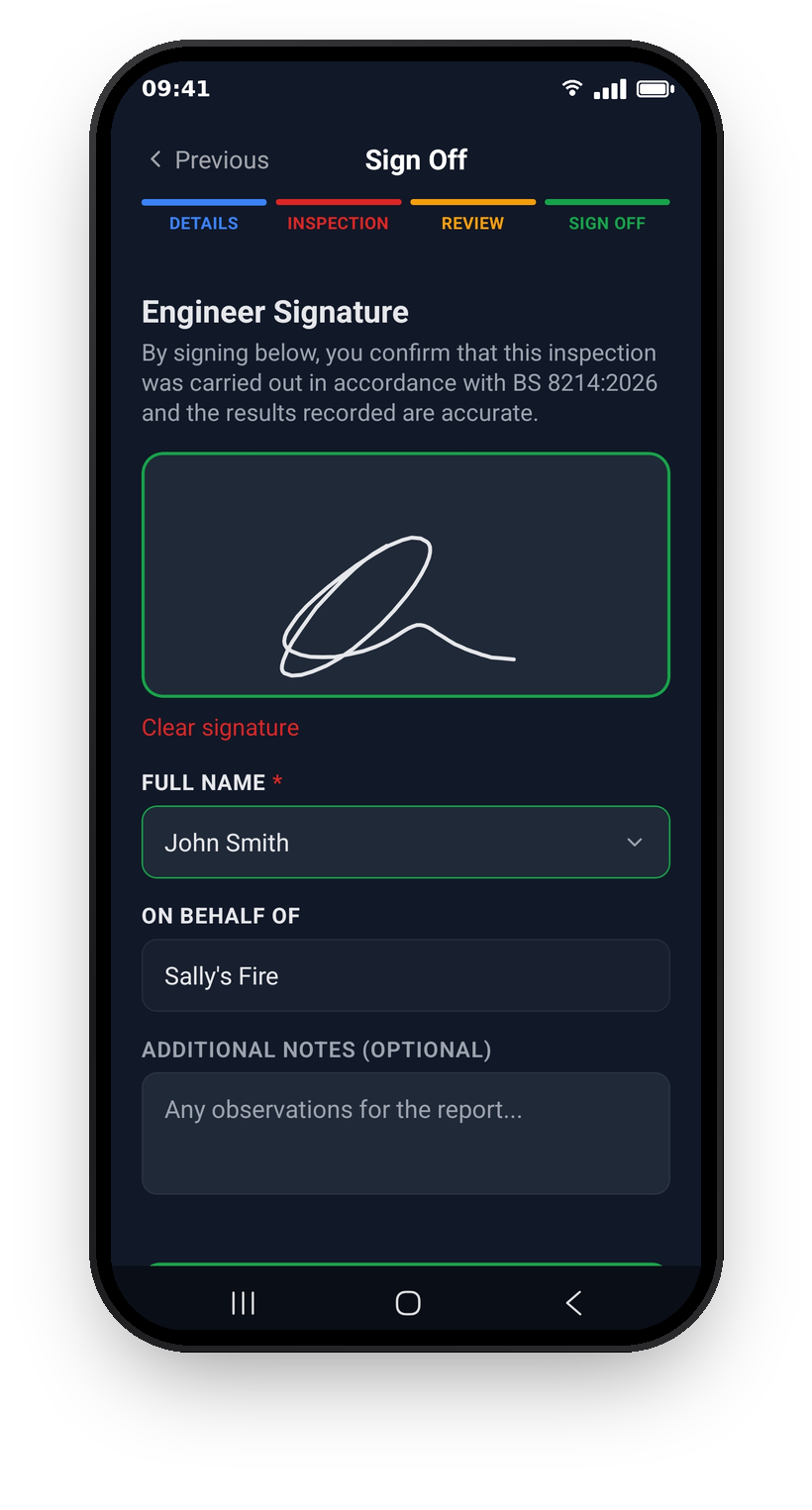 The Sign Off step