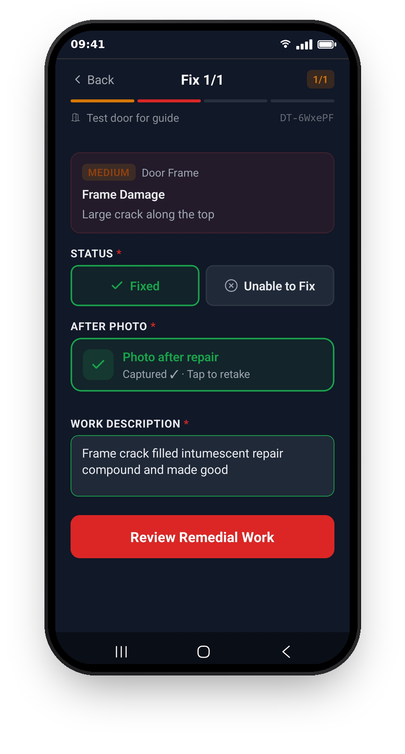 The fix step with Fixed selected