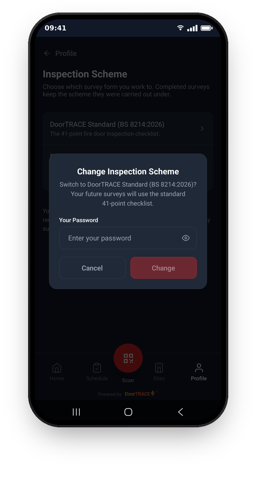 The confirmation step asking for your password