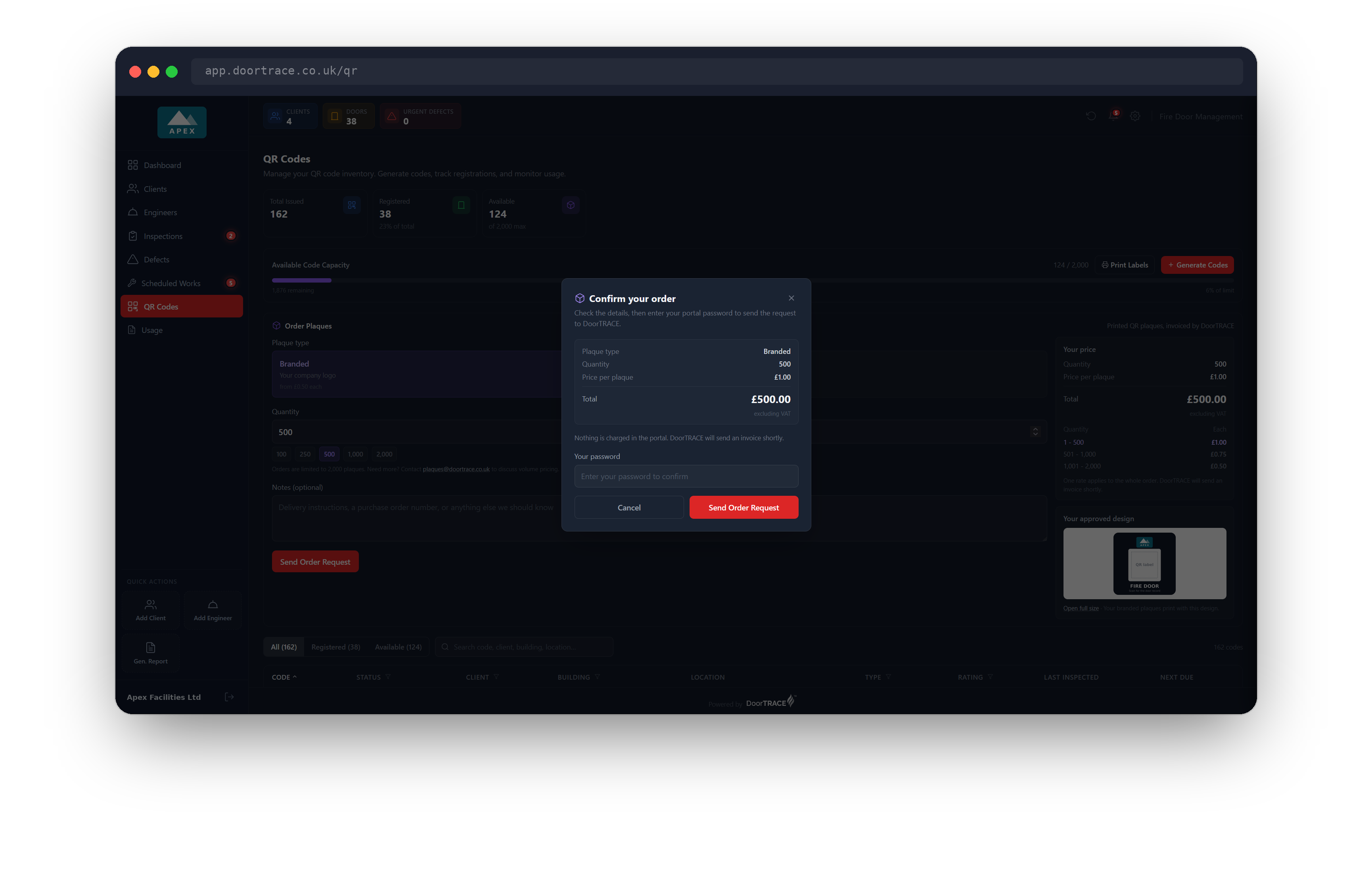 The Confirm your order window